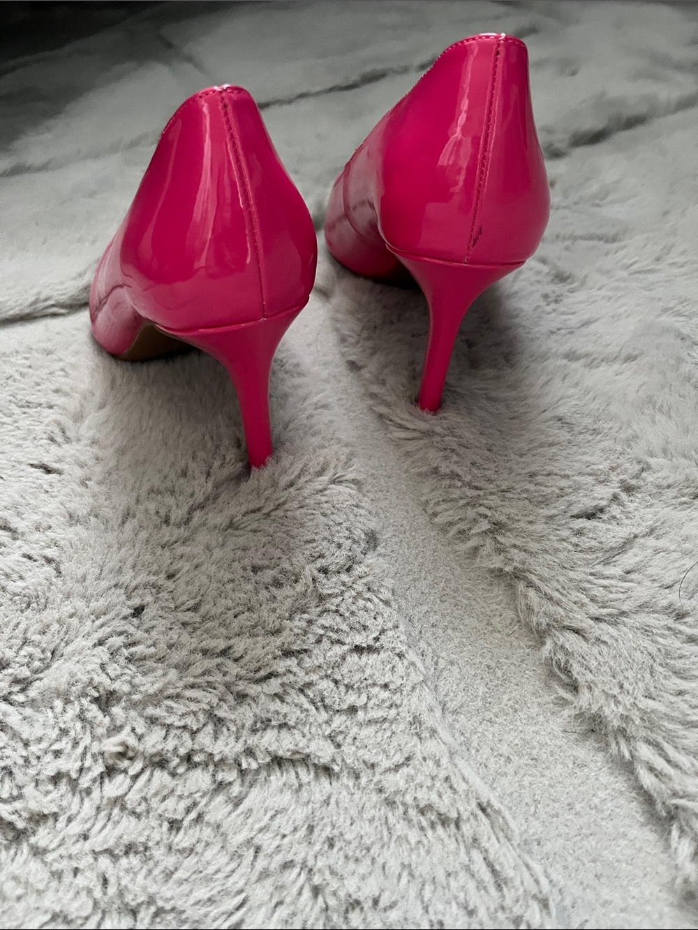 Jessica Simpson Patent Pointed-Toe Pumps in Hot Pink - Picture 5 of 5
